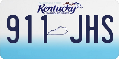 KY license plate 911JHS