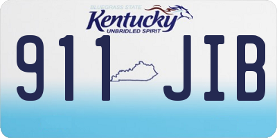 KY license plate 911JIB