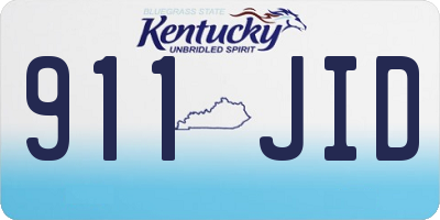 KY license plate 911JID