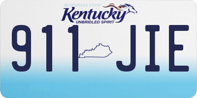KY license plate 911JIE