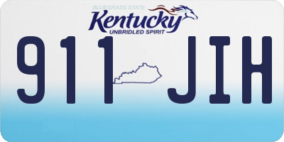 KY license plate 911JIH