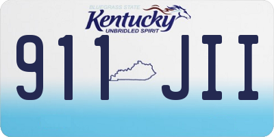 KY license plate 911JII