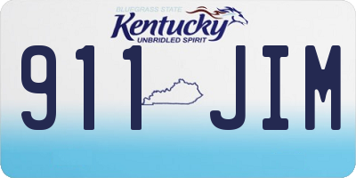 KY license plate 911JIM