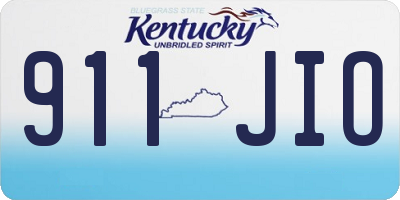 KY license plate 911JIO