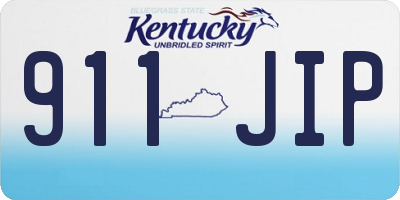 KY license plate 911JIP
