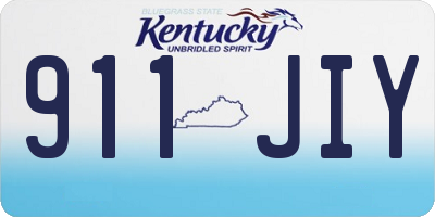 KY license plate 911JIY