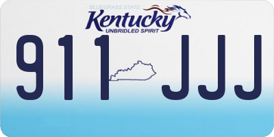 KY license plate 911JJJ
