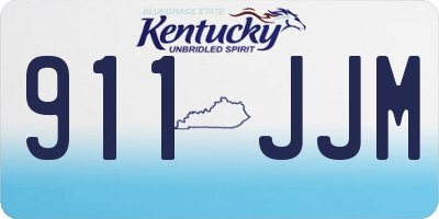 KY license plate 911JJM