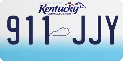 KY license plate 911JJY