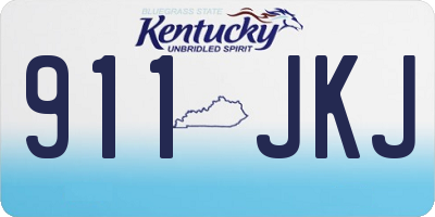 KY license plate 911JKJ