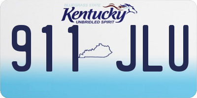 KY license plate 911JLU