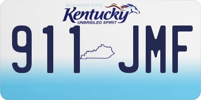 KY license plate 911JMF