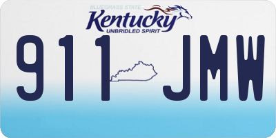 KY license plate 911JMW