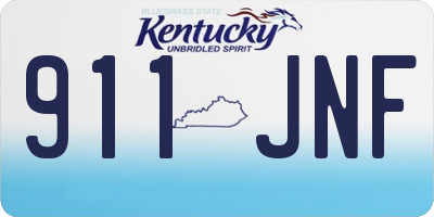 KY license plate 911JNF