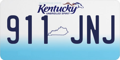 KY license plate 911JNJ