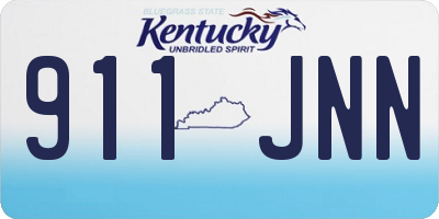 KY license plate 911JNN