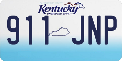 KY license plate 911JNP