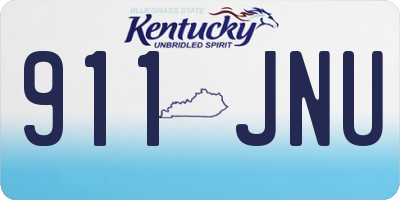 KY license plate 911JNU