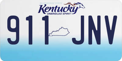 KY license plate 911JNV