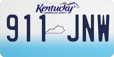 KY license plate 911JNW