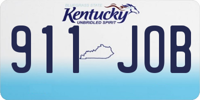 KY license plate 911JOB