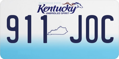 KY license plate 911JOC