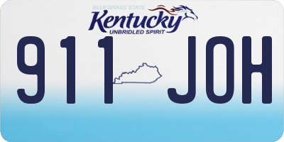 KY license plate 911JOH