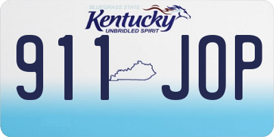 KY license plate 911JOP