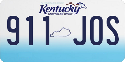 KY license plate 911JOS