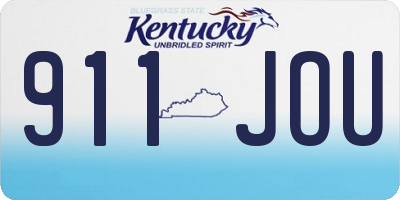 KY license plate 911JOU