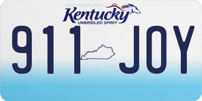 KY license plate 911JOY