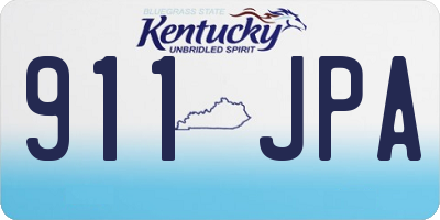 KY license plate 911JPA