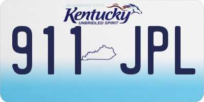 KY license plate 911JPL