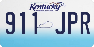 KY license plate 911JPR