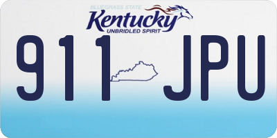 KY license plate 911JPU