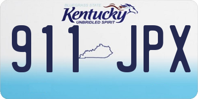 KY license plate 911JPX
