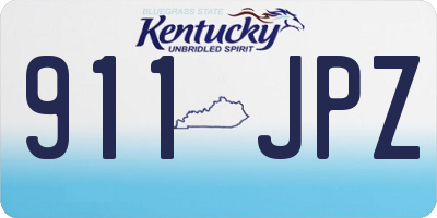 KY license plate 911JPZ