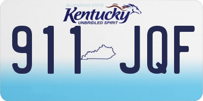 KY license plate 911JQF