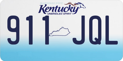 KY license plate 911JQL