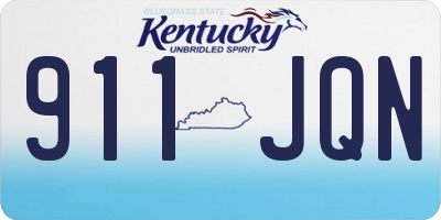 KY license plate 911JQN