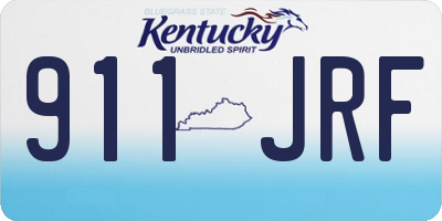 KY license plate 911JRF