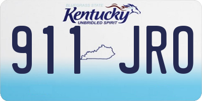KY license plate 911JRO