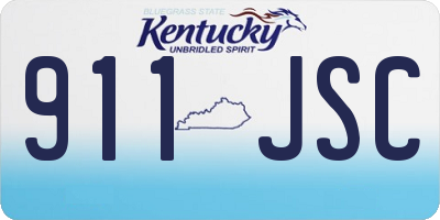 KY license plate 911JSC