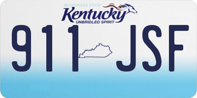 KY license plate 911JSF