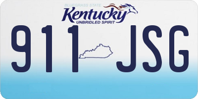 KY license plate 911JSG