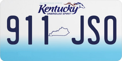 KY license plate 911JSO