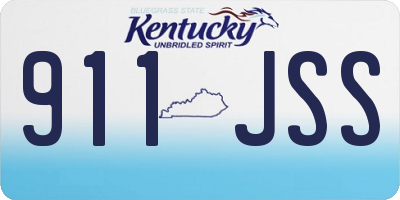 KY license plate 911JSS