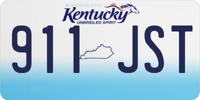 KY license plate 911JST
