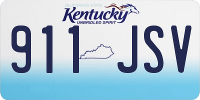 KY license plate 911JSV