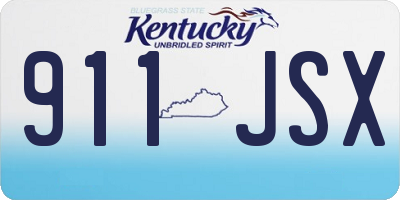 KY license plate 911JSX